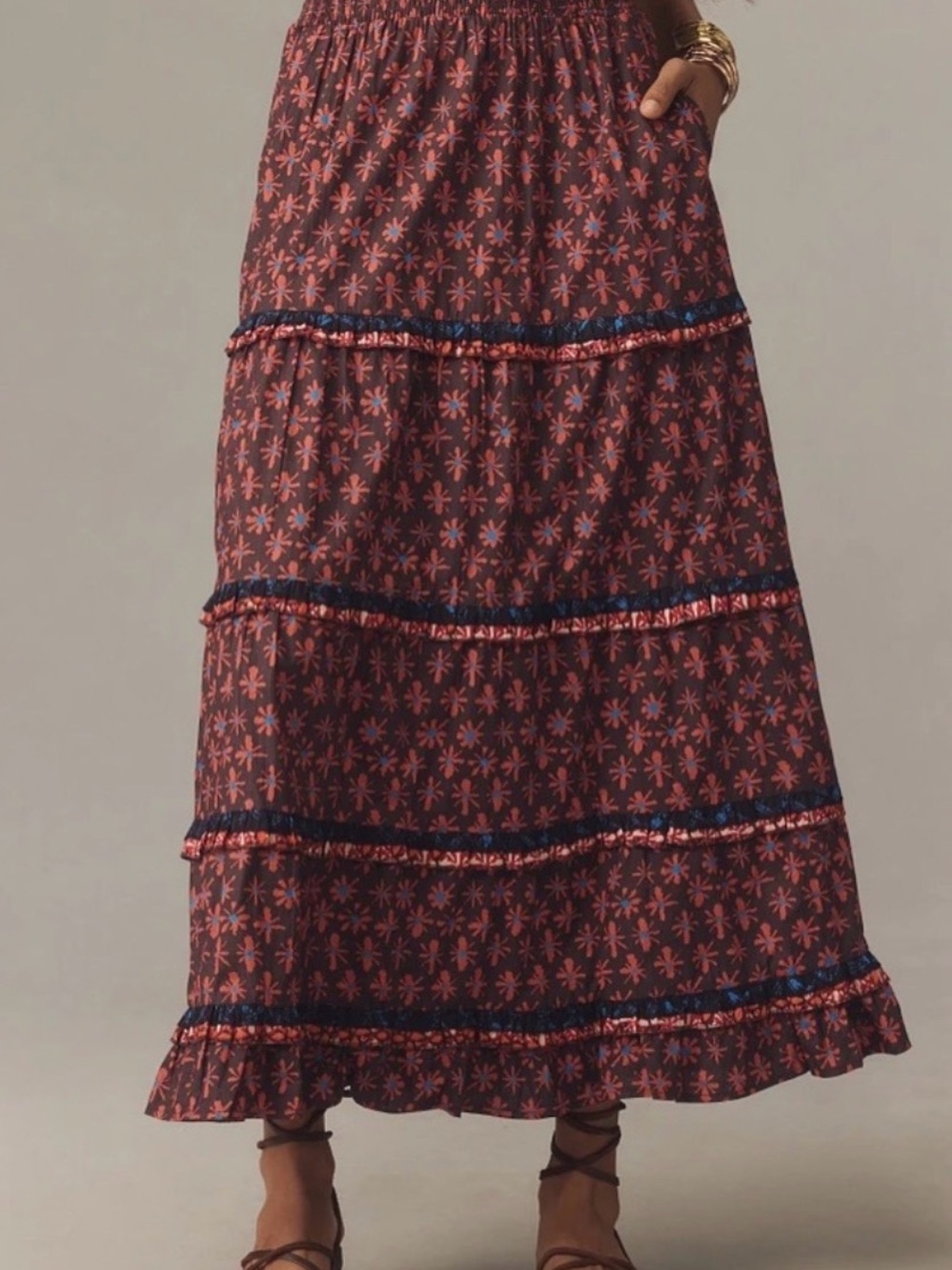 Anthropologie Genevieve Maxi Skirt Size S - Never Worn